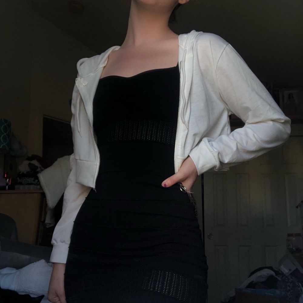 White cropped mini jacket